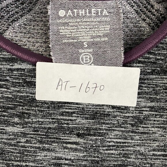 Athleta Impact Crop Tee Short Sleeve Seamless Gray NWT Women's Small - Picture 3 of 9
